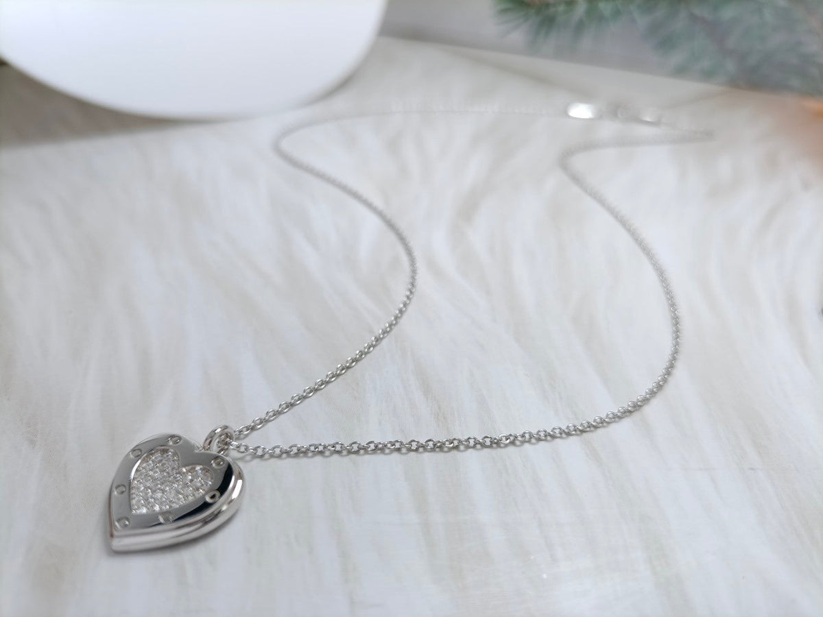 [Haelin Jewelry]HEART DIAMONDS PEDANT NECKLACE