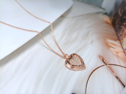 [Haelin Jewelry]HEART DIAMONDS PEDANT NECKLACE