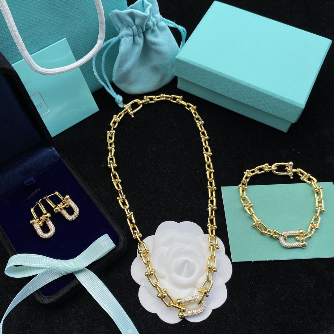 [Haelin Jewelry]HARDWEAR LINK DIAMOND GOLD EARRINGS