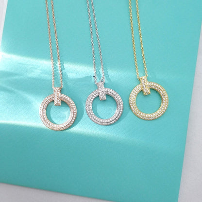 [Haelin Jewelry]T WIRE PEDANT DIAMOND NECKLACE