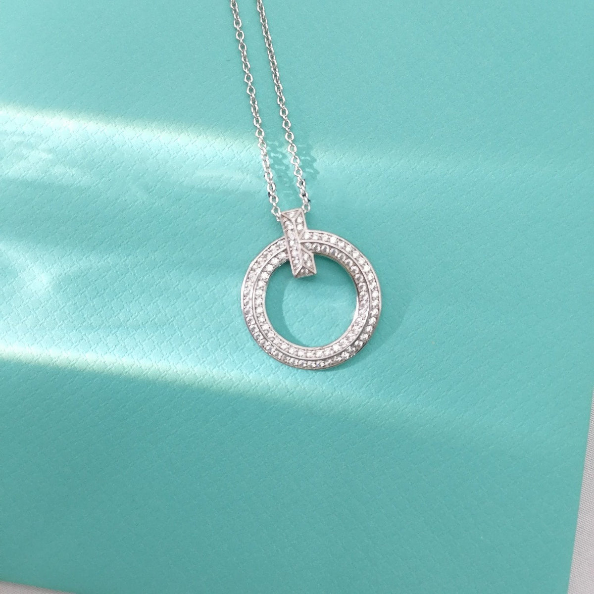 [Haelin Jewelry]T WIRE PEDANT DIAMOND NECKLACE