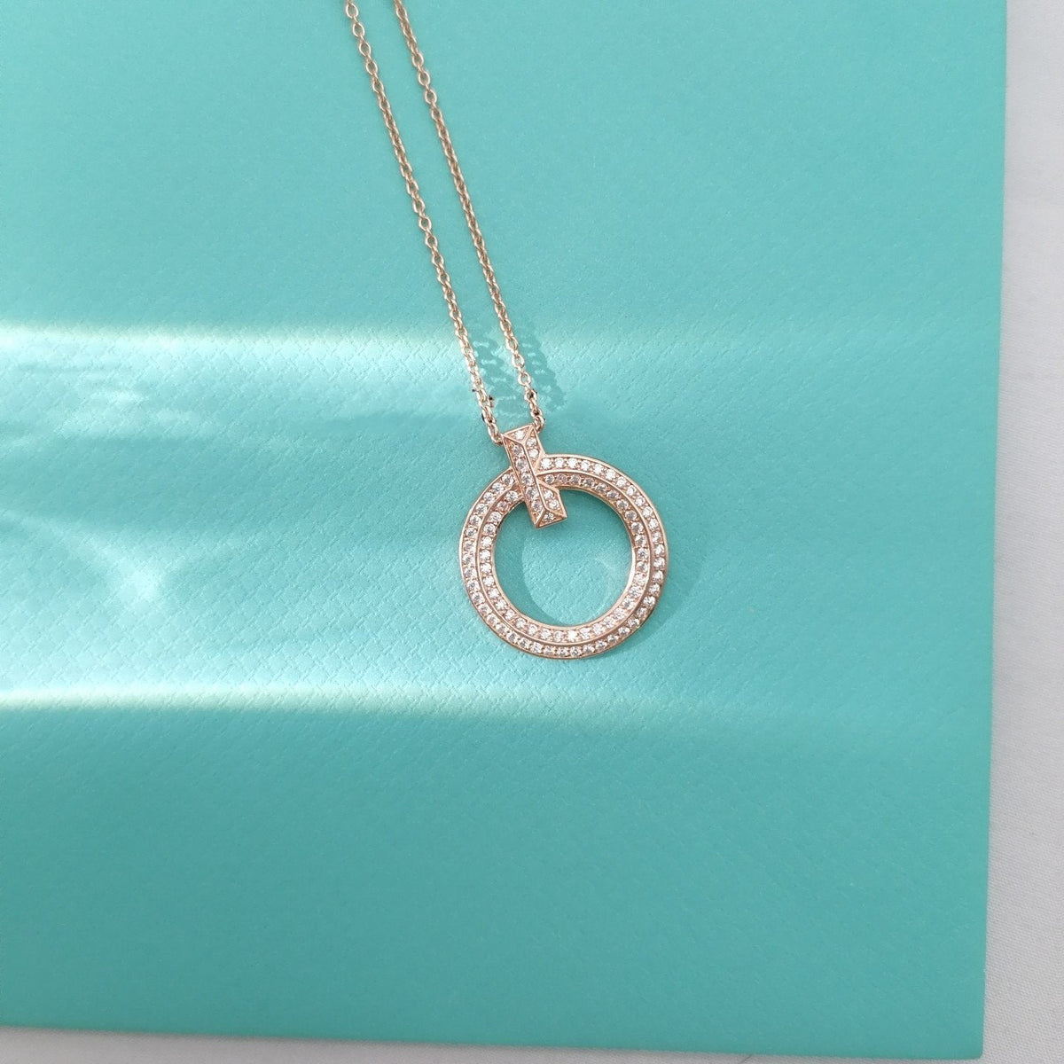 [Haelin Jewelry]T WIRE PEDANT DIAMOND NECKLACE