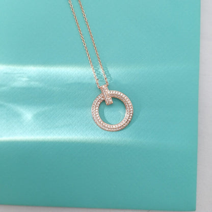 [Haelin Jewelry]T WIRE PEDANT DIAMOND NECKLACE
