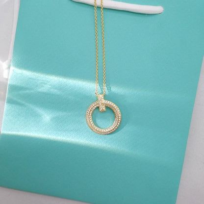 [Haelin Jewelry]T WIRE PEDANT DIAMOND NECKLACE