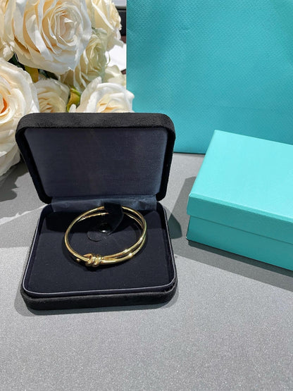 [Haelin Jewelry]KNOT DOUBLE ROW GOLD BRACELET