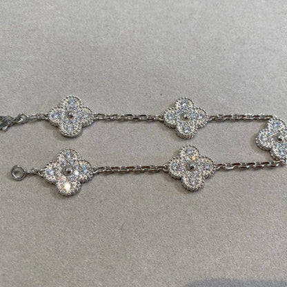 [⭐Haelin Jewelry] CLOVER 5 MOTIF FULL DIAMOND BRACELET COLLECTION