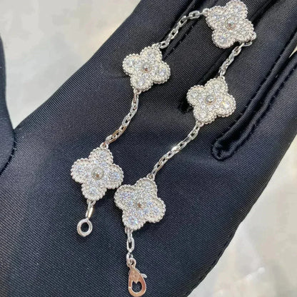 [⭐Haelin Jewelry] CLOVER 5 MOTIF FULL DIAMOND BRACELET COLLECTION