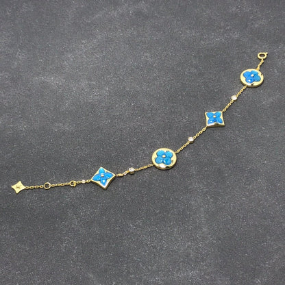 [⭐Haelin Jewelry]STAR AND SUN TURQUOISE 4 MOTIFS 3 DIAMONDS