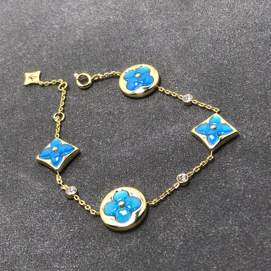 [⭐Haelin Jewelry]STAR AND SUN TURQUOISE 4 MOTIFS 3 DIAMONDS
