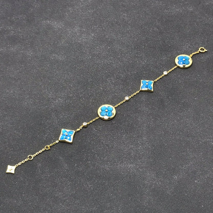 [⭐Haelin Jewelry]STAR AND SUN TURQUOISE 4 MOTIFS 3 DIAMONDS