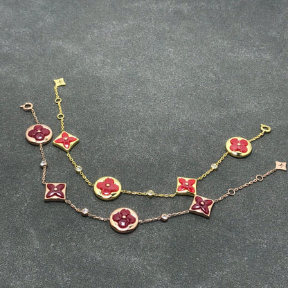 [⭐Haelin Jewelry]STAR AND SUN CARNELIAN 4 MOTIFS 3 DIAMONDS