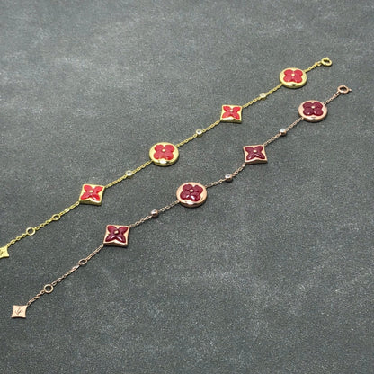 [⭐Haelin Jewelry]STAR AND SUN CARNELIAN 4 MOTIFS 3 DIAMONDS