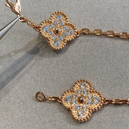[⭐Haelin Jewelry] CLOVER 5 MOTIF FULL DIAMOND BRACELET COLLECTION