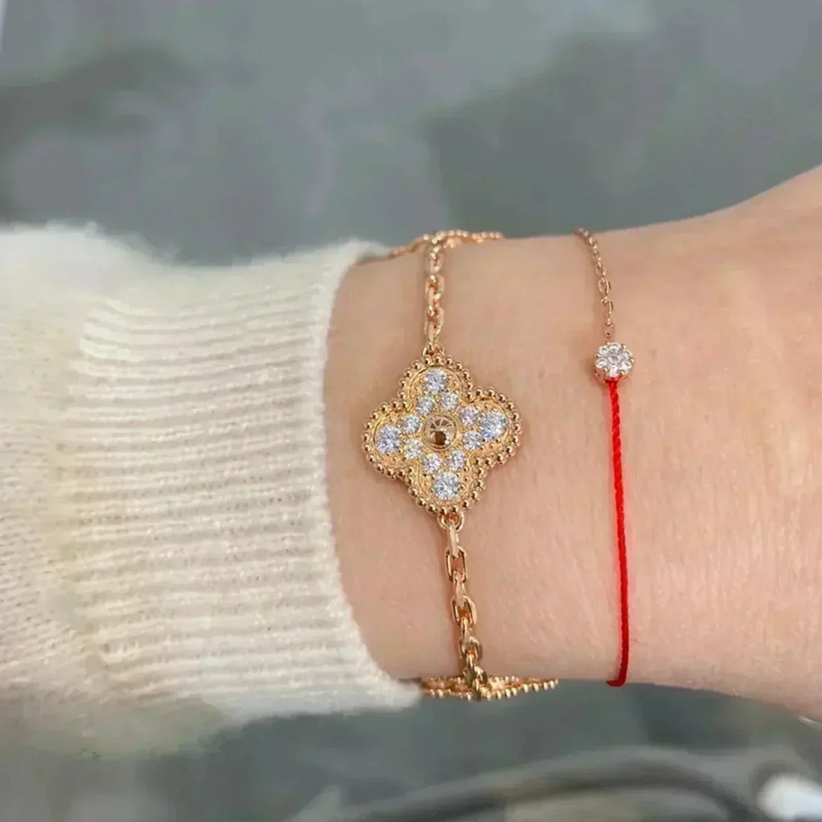 [⭐Haelin Jewelry] CLOVER 5 MOTIF FULL DIAMOND BRACELET COLLECTION