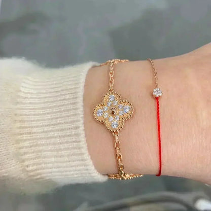 [⭐Haelin Jewelry] CLOVER 5 MOTIF FULL DIAMOND BRACELET COLLECTION