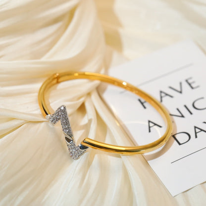 [⭐Haelin Jewelry]VOLTE UPSITE DOWN GOLD DIAMOND BRACELET