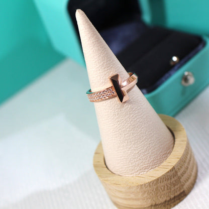 [Haelin Jewelry]T1 NARROW DIAMOND PINK GOLD RING