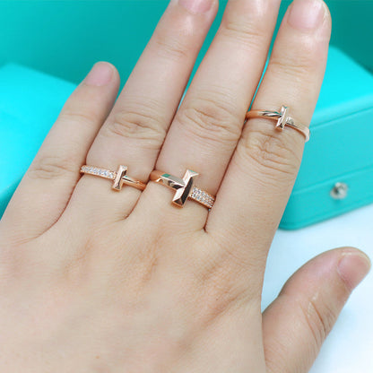 [Haelin Jewelry]T1 NARROW DIAMOND PINK GOLD RING