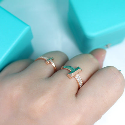 [Haelin Jewelry]T1 NARROW DIAMOND PINK GOLD RING