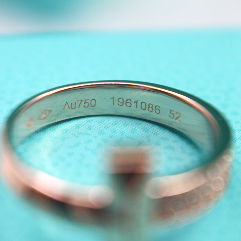 [Haelin Jewelry]T1 NARROW DIAMOND PINK GOLD RING