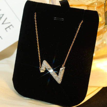 [⭐Haelin Jewelry]VOLT SILVER DIAMOND PEDANT NECKLACE