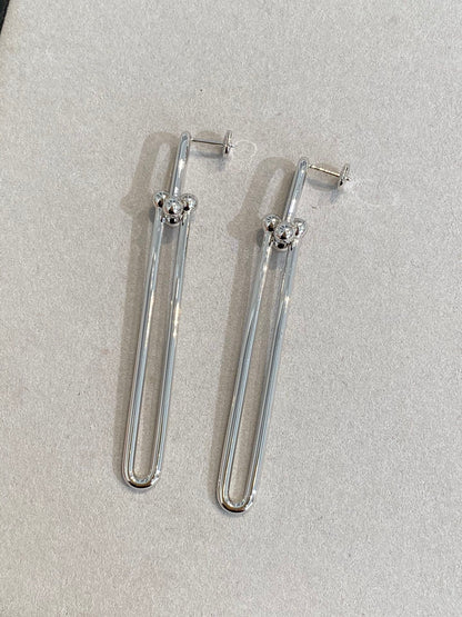 [Haelin Jewelry]HARDWEAR DOUBLE LONG LINK EARRINGS