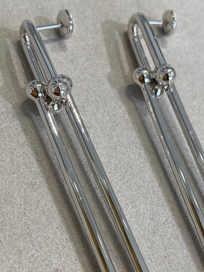[Haelin Jewelry]HARDWEAR DOUBLE LONG LINK EARRINGS