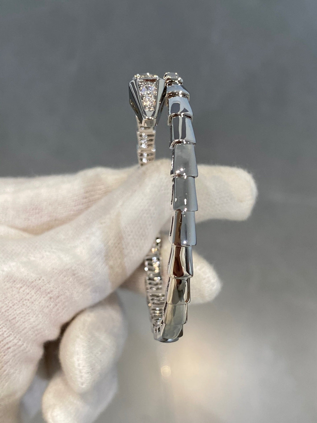 [⭐Haelin Jewelry]SERPENTI BRACELET DIAMONDS SILVER