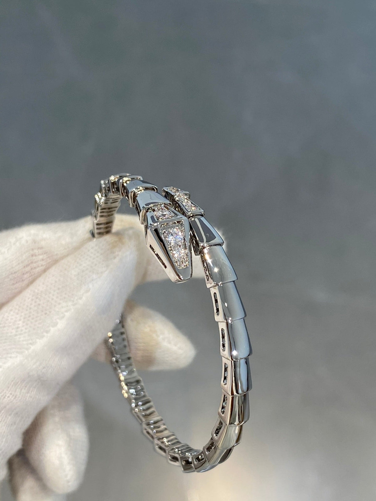 [⭐Haelin Jewelry]SERPENTI BRACELET DIAMONDS SILVER