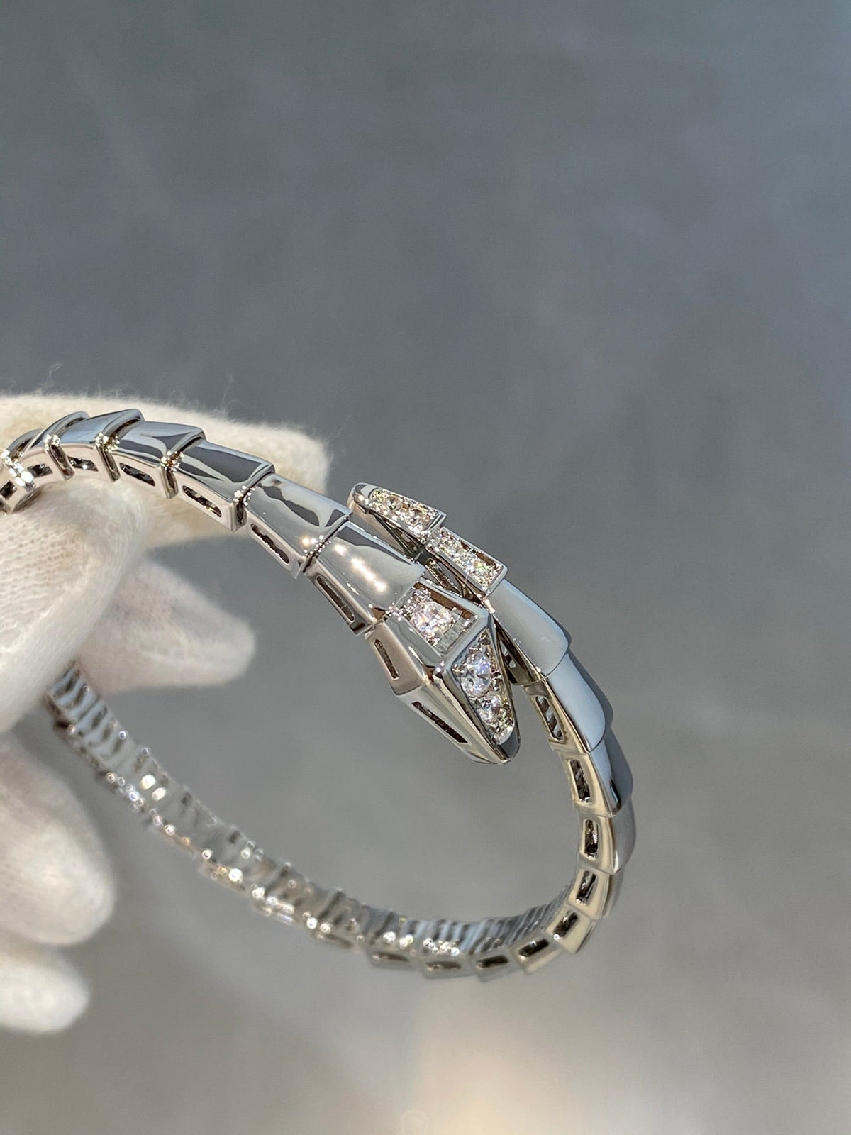[⭐Haelin Jewelry]SERPENTI BRACELET DIAMONDS SILVER