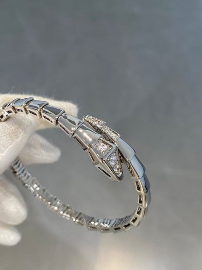[⭐Haelin Jewelry]SERPENTI BRACELET DIAMONDS SILVER