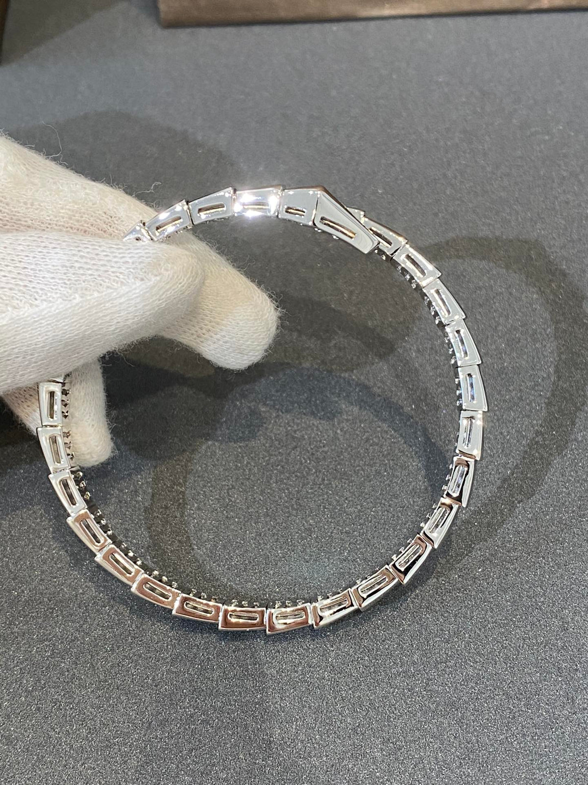 [⭐Haelin Jewelry]SERPENTI BRACELET DIAMONDS SILVER