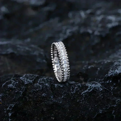 [⭐Haelin Jewelry]PERLEE DIAMOND SILVER RING