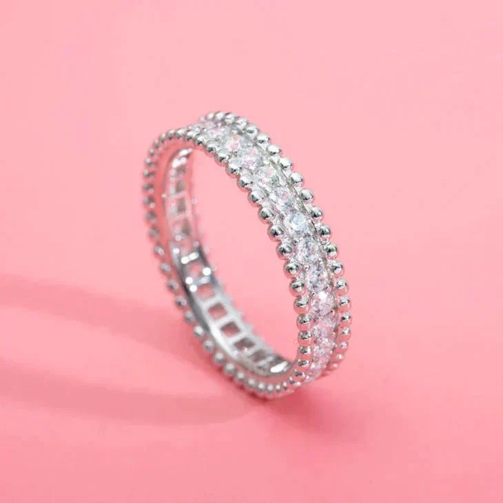 [⭐Haelin Jewelry]PERLEE DIAMOND SILVER RING