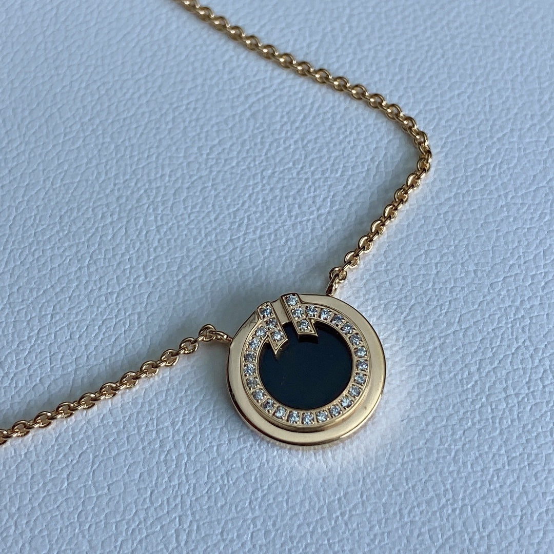 [Haelin Jewelry]T DIAMOND CIRCLE PEDANT NECKLACE