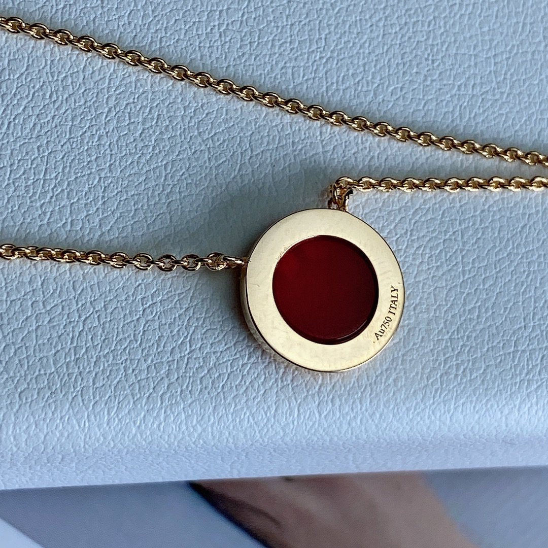[Haelin Jewelry]T DIAMOND CIRCLE PEDANT NECKLACE