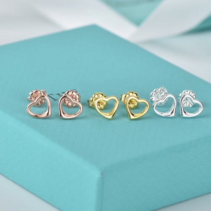[Haelin Jewelry]OPEN HEART STUD EARRINGS