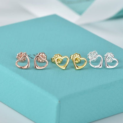 [Haelin Jewelry]OPEN HEART STUD EARRINGS
