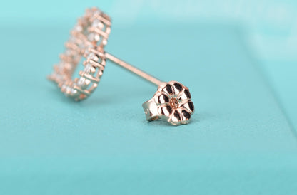 [Haelin Jewelry]OPEN HEART STUD DIAMOND EARRINGS