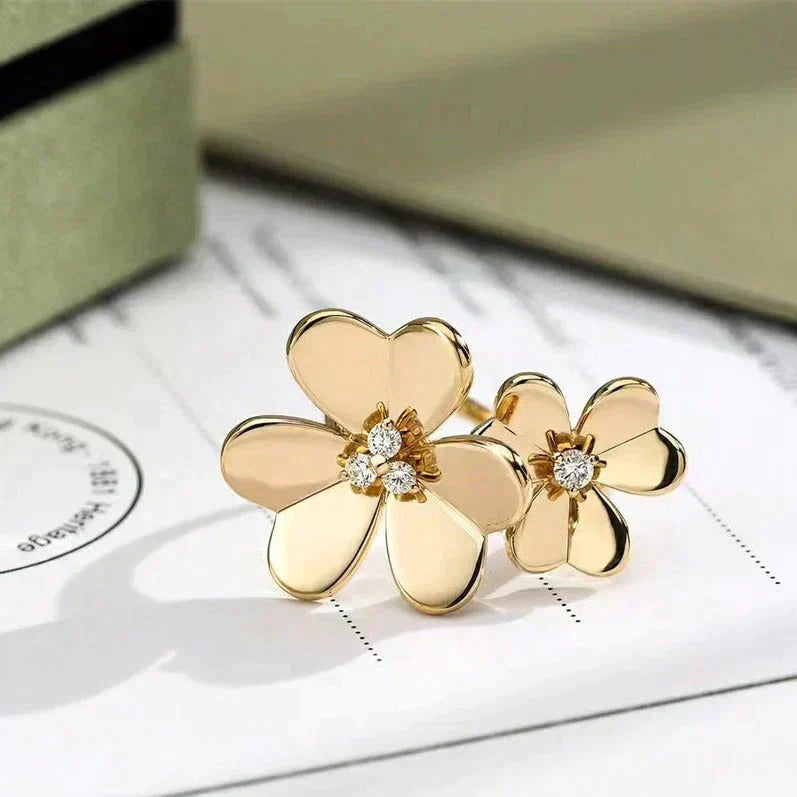 [⭐Haelin Jewelry]CLOVER COMOS GOLD DIAMOND RING