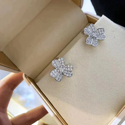 [⭐Haelin Jewelry]CLOVER COMOS DIAMOND EARRINGS SILVER