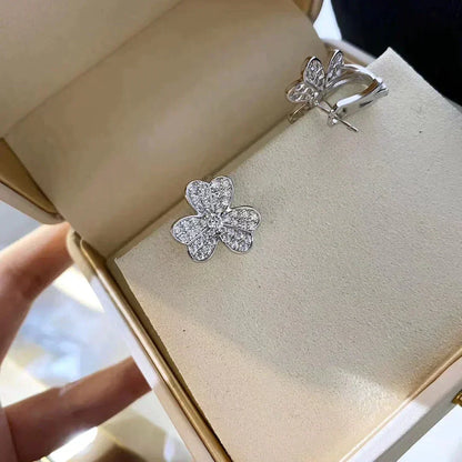 [⭐Haelin Jewelry]CLOVER COMOS DIAMOND EARRINGS SILVER