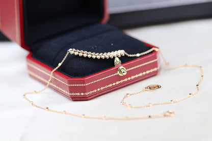 [⭐Haelin Jewelry]CLASH PINK GOLD NECKLACE