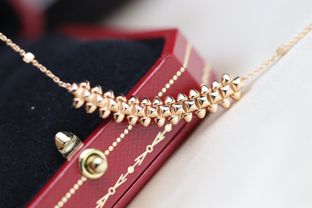 [⭐Haelin Jewelry]CLASH PINK GOLD NECKLACE