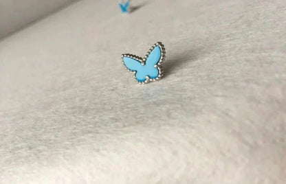 [⭐Haelin Jewelry]BUTTERFLY TURQUOISE EARRINGS SILVER