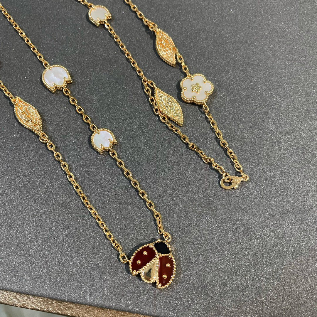 [⭐Haelin Jewelry]LUCKY SPRING 15 MOTIFS GOLD NECKLACE
