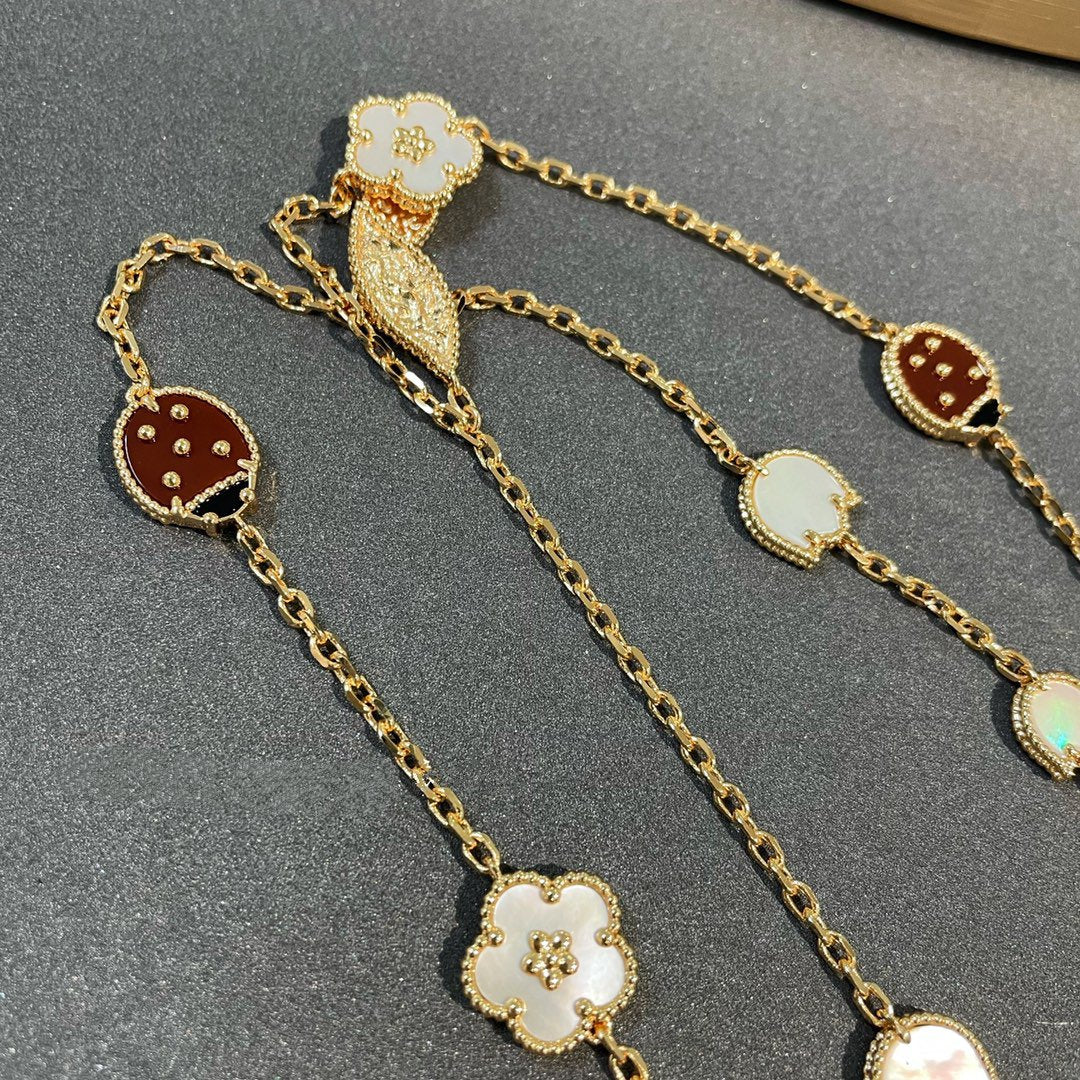 [⭐Haelin Jewelry]LUCKY SPRING 15 MOTIFS GOLD NECKLACE