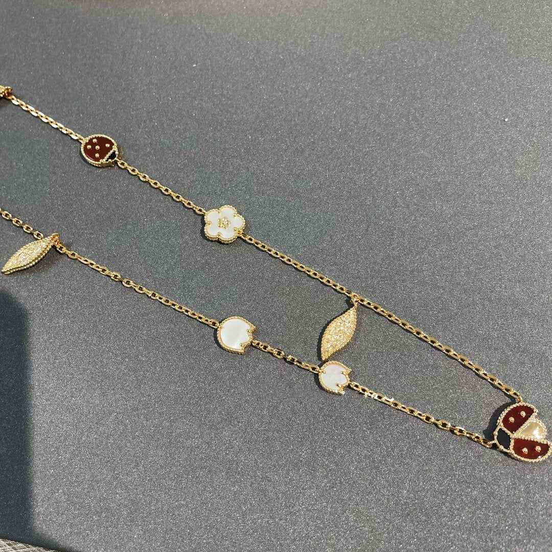 [⭐Haelin Jewelry]LUCKY SPRING 15 MOTIFS GOLD NECKLACE