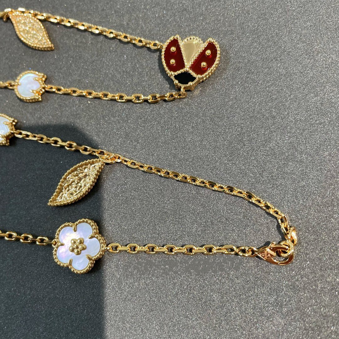 [⭐Haelin Jewelry]LUCKY SPRING 15 MOTIFS GOLD NECKLACE