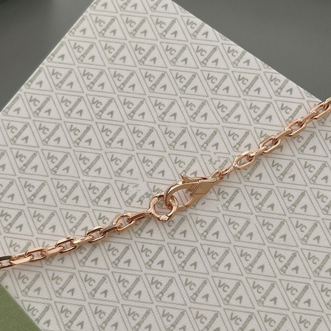 [⭐Haelin Jewelry]LUCKY SPRING 15 MOTIFS ROSE GOLD NECKLACE